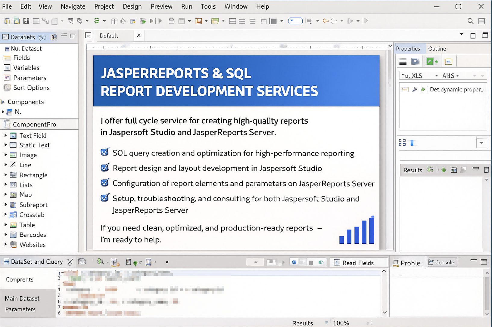 Professional JasperReports & SQL Report Development using Jaspersoft Studio